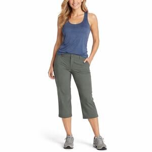 Patagonia Women's Happy Hike Capri Pants Olive Green Size 8    Hiking Camping
